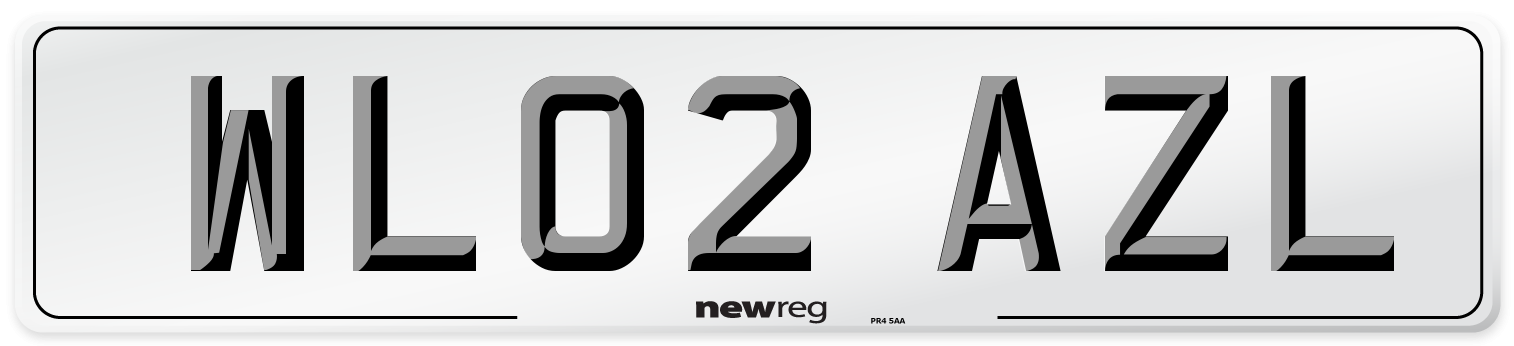 WL02 AZL Number Plate from New Reg